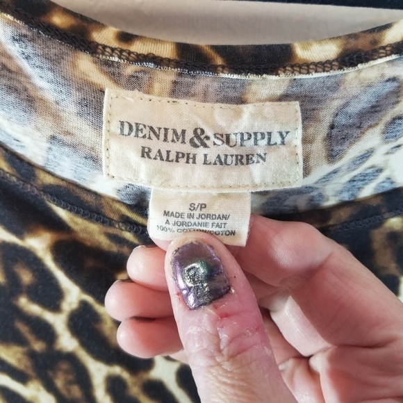 Denim & Supply Ralph Lauren animal print oversized boxy tee - Picture 3 of 5